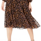 Tommy Hilfiger Women's Dress a Line Velvet Burnout MIDI Brown Size 12