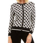 Charter Club Women's Lurex Patterned Cardigan Black Size X-Large