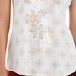 Style Co Women's Petite Snowflake Graphic Top Gray Size Petite Medium