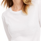 Maison Jules Women's 3/4 Sleeve Solid T-Shirt White Size X-Small