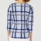 Charter Club Women's Cotton Plaid Boat Neck Top White Size Petite Small