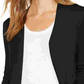 Charter Club Women's Open-Front Curved-Hem Completer Sweater Black Size Large