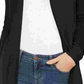 Charter Club Women's Open-Front Curved-Hem Completer Sweater Black Size Large