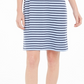 Karen Scott Women's Striped Shift Dress Blue Size Small