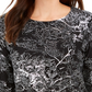JM Collection Women's Jacquard Top Black Size X-Small
