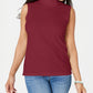 Karen Scott Women's Mock Neck Sleeveless Top Red Size Small