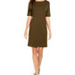 Alfani Women's Solid Sheath Dress Green Size 2 Petite