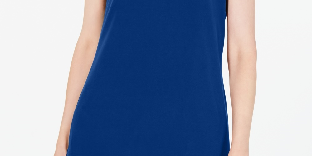 Charter Club Women's Boat Neckline Top  Blue Size Medium