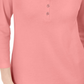 Karen Scott Women's 3/4-Sleeve Henley Shirt Pink Size Small