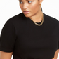 Danielle Bernstein Women's Plus Size T-Shirt Bodysuit  Black Size 1X