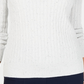 Karen Scott Women's Cable-Knit Scoop-Neck Sweater White Size Petite Medium