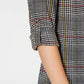 Charter Club Women's Houndstooth Long Sleeve Collared Button Up Top Black Size X-Large