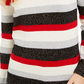 Charter Club Women's Striped Crewneck Sweater Black Size Small