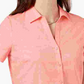 Karen Scott Women's Petite Cotton Eyelet Shirt Pink Size PS