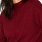 Karen Scott Women's Mock Neck Shimmer Sweater Red Size Medium