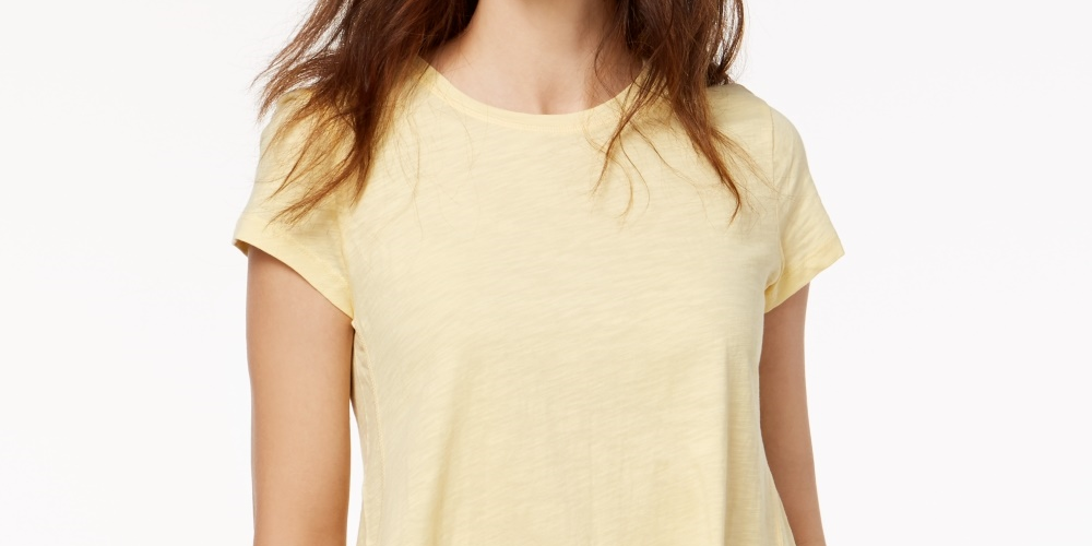 Style & Co Women's Elba Big And Tall Golf Shirt 5 Iron Performance Polo Yellow Size Small