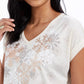Style & Co Women's Snowflake Graphic Top Gray Size PS