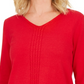 Karen Scott Women's Cotton Cable Knit Sweater Red Size Small