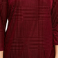 Charter Club Women's Textured Velvet Top Dark Red Size X-Small