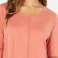 Style & Co Women's Crochet Trim Bell Sleeve Top Orange Size PP