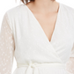 Charter Club Women's Clip Dot Wrap Top White Size X-Large