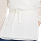 Charter Club Women's Clip Dot Wrap Top White Size X-Large
