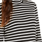 Style & Co Women's Striped Turtleneck Top Black Size X-Large