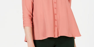 Style & Co Women's High Low Swing Top Orange Size X-Small