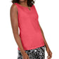 Karen Scott Women's Embellished Keyhole Tank -Pink Size Small