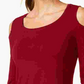 JM Collection Women's Cold Shoulder Top Red Size X-Small