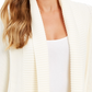 Charter Club Women's Shawl Collar Open Front Cardigan White Size Large