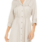 Style & Co Women's Solid Utility Shirtdress Gray Size Large
