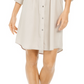 Style & Co Women's Solid Utility Shirtdress Gray Size Large