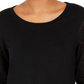 Style & Co Women's Eyelet Sleeve Cotton Top Black Size Small