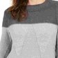 Karen Scott Women's Grace Colorblocked Sweater Gray Size Large