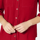 Charter Club Women's Petite Solid Button-Up Shirt Red PXL