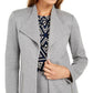 Calvin Klein Women's Open Front Wing Collar Blazer Grey Size 12