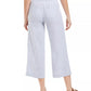 Style & Co Women's Wide Leg Linen Cropped Pants Blue Size X-Small