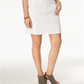Style & Co Women's Frayed Pull on Denim Skort White Size XXL