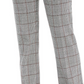 Charter Club Women's Plaid Straight Leg Pants Gray Size 4 Petite