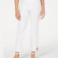 Charter Club Women's Belted Tummy-Control Jeans White Size 4 Petite