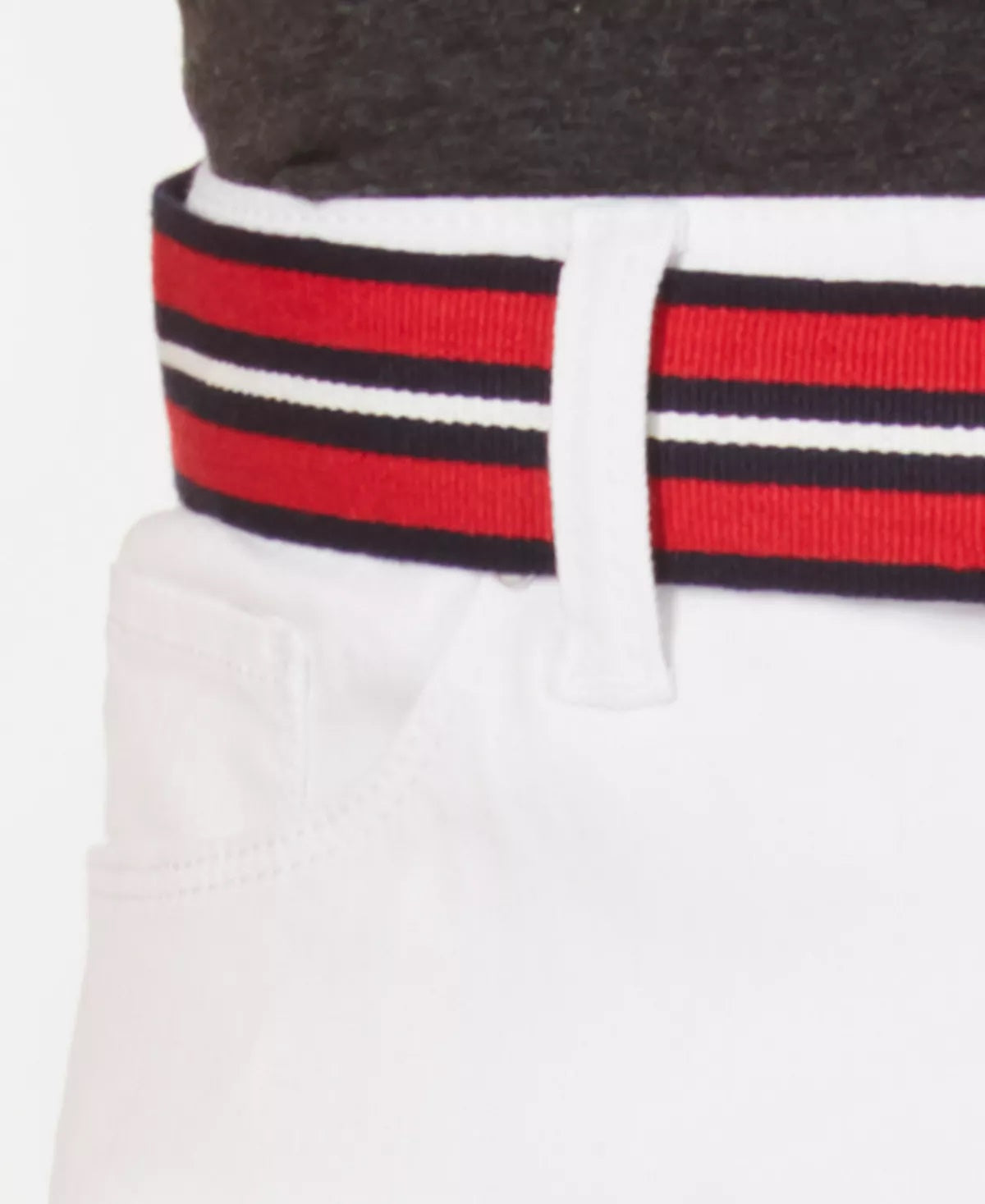 Charter Club Women's Belted Tummy-Control Jeans White Size 4 Petite