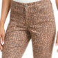 Style & Co Women's Curvy Animal Print Skinny Jeans Yellow Size 4 Petite