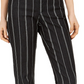 Charter Club Women's Denim Pinstriped Trousers  Blue Size 14 S
