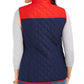 Charter Club Women's Colorblocked Quilted Vest Blue Size Small