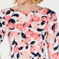 Charter Club Women's Printed Ruffle Sleeve Top White Size Small