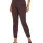 Style & Co Women's Petite Curvy Animal-Print Skinny Jeans Medium Red Size 4 Petite
