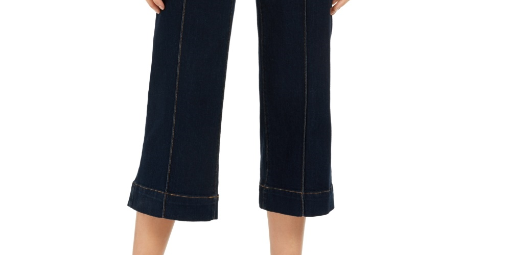 INC International Concepts Women's Tie-Waist Culotte Jeans Blue Size 2