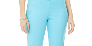 JM Collection Women's Studded Pull-On Tummy Control Pants Regular And Short Lengths Navy Size Small