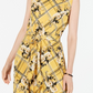 Charter Club Women's Belted Mixed Print Dress Yellow Size XX-Large